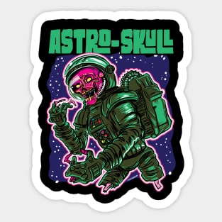 Astro-Skull Zombie Astronaut Sticker